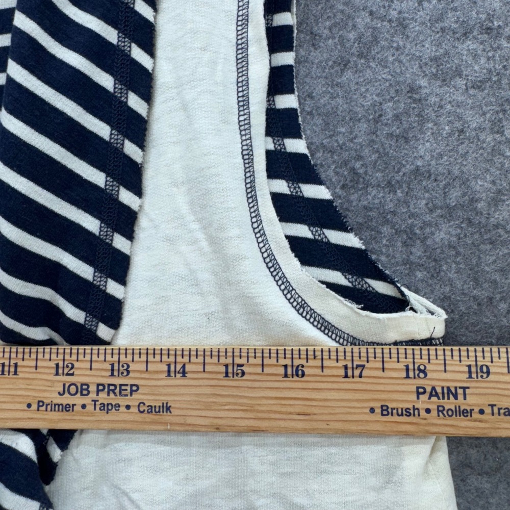 Matilda Jane Womens Full Moon Reversible Vest Size L Cream Navy Stripe Nautical - Picture 9 of 10